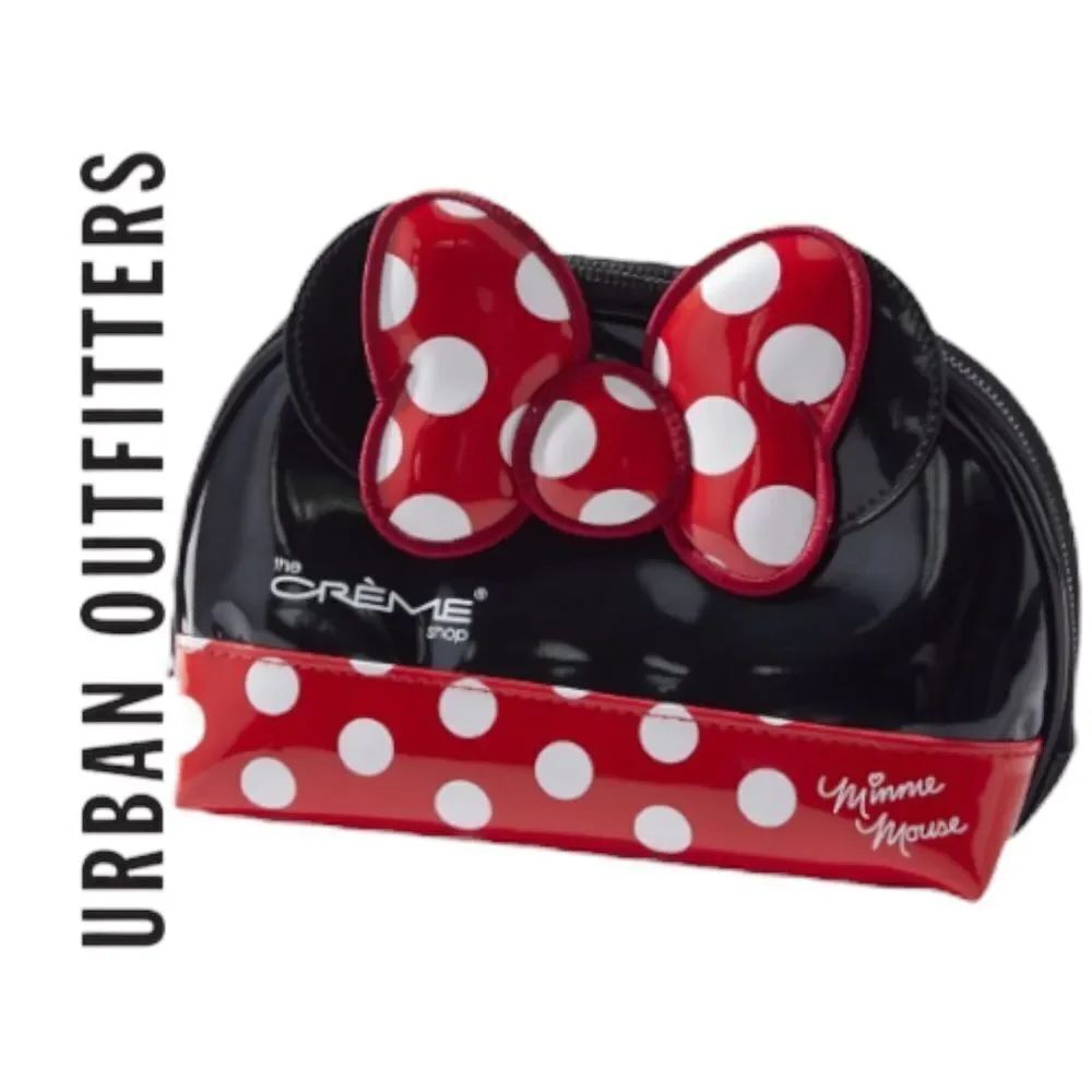 NEW The Crème Shop X Disney UO Minnie Mouse Dome Travel Makeup Bag Pouch